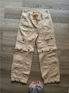 Apple Bottoms Tan Convertible Cargo Pants